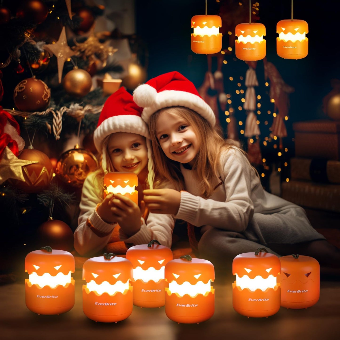 Pumpkin Lantern Foldable With Lanyard Party Decoration LED