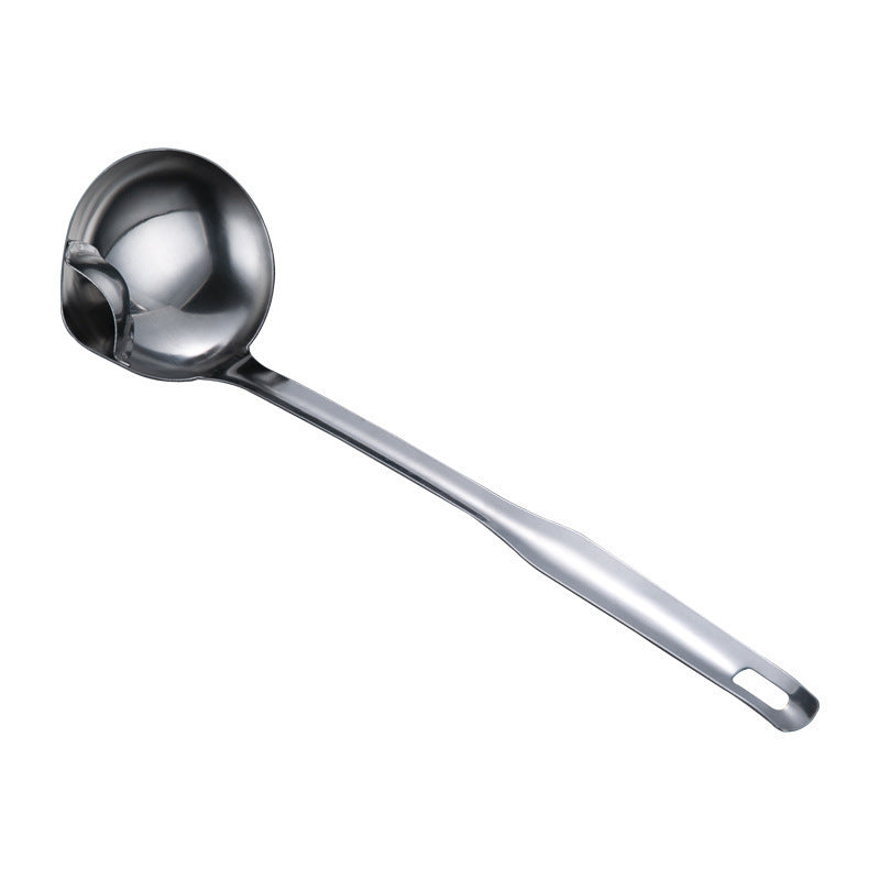 Stainless Steel Grease Strainer Long Handle Household Ladle Oil Filter