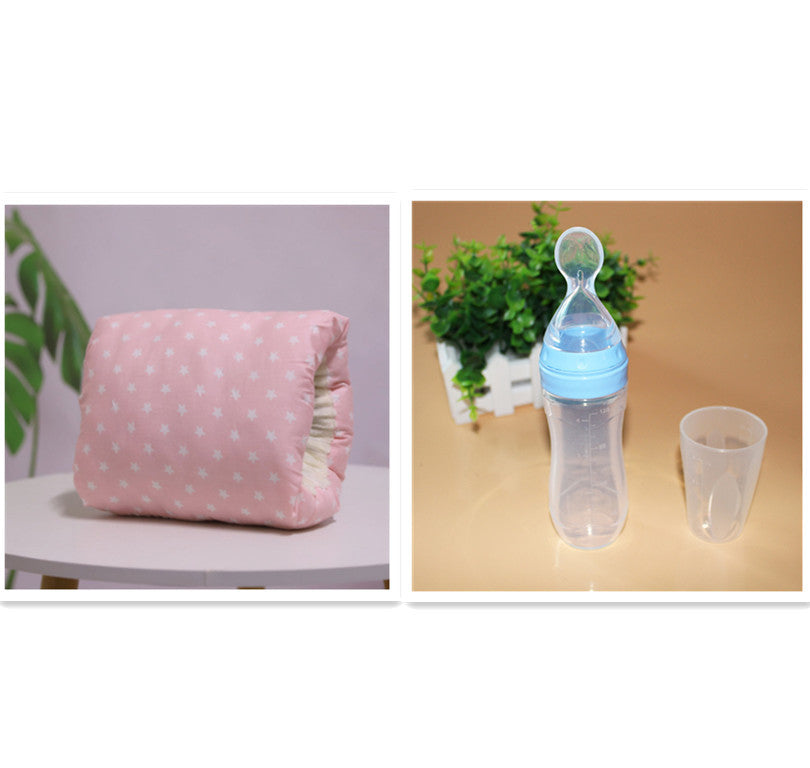 Adjustable Baby Cotton Nursing Arm Pillow With Baby Milk Bottle