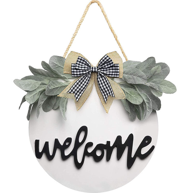 Welcome Wreath Sign For Farmhouse
