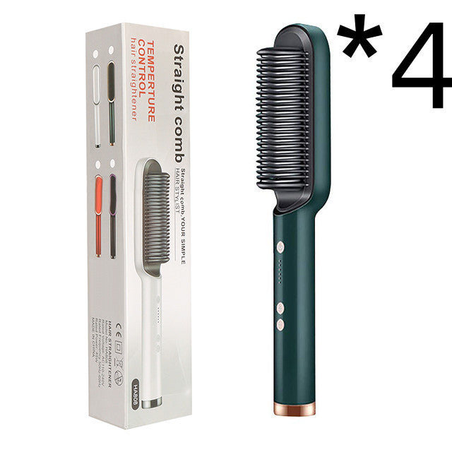 New 2 In 1 Hair Straightener Hot Comb Brush