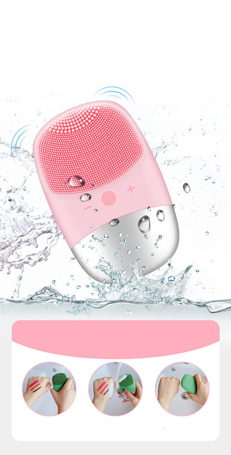 Mini Silicone Electric Face Cleansing Brush Electric