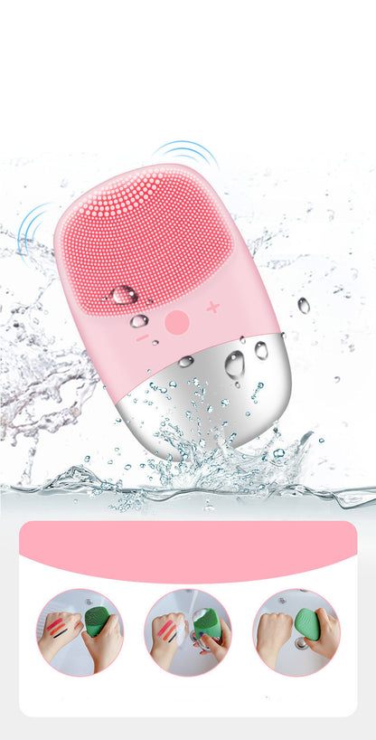 Mini Silicone Electric Face Cleansing Brush Electric
