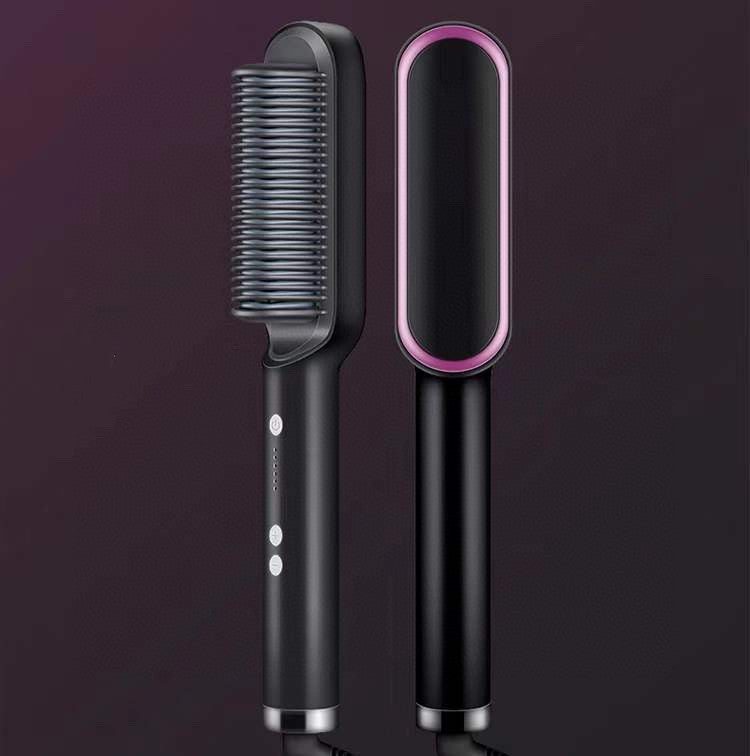New 2 In 1 Hair Straightener Hot Comb Brush