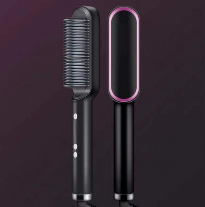 New 2 In 1 Hair Straightener Hot Comb Brush