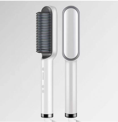 New 2 In 1 Hair Straightener Hot Comb Brush