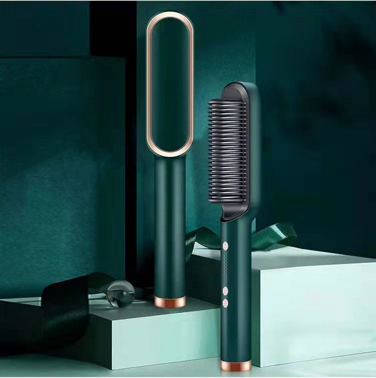 New 2 In 1 Hair Straightener Hot Comb Brush