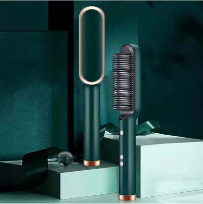 New 2 In 1 Hair Straightener Hot Comb Brush