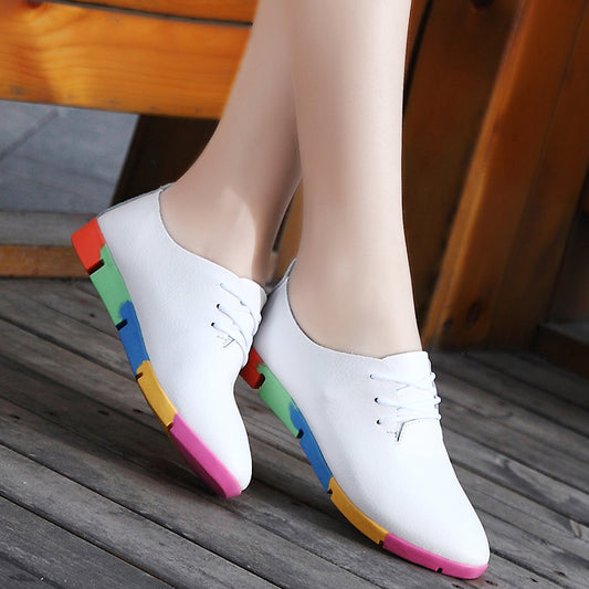 Shoes Women Leather White Shoes Women Nurse Shoes Casual Shoes