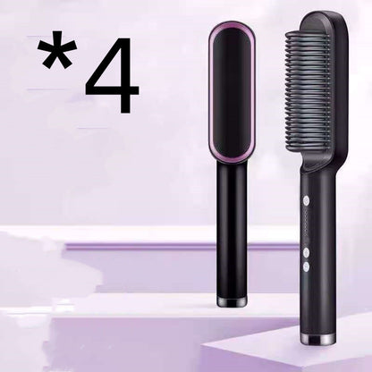 New 2 In 1 Hair Straightener Hot Comb Brush
