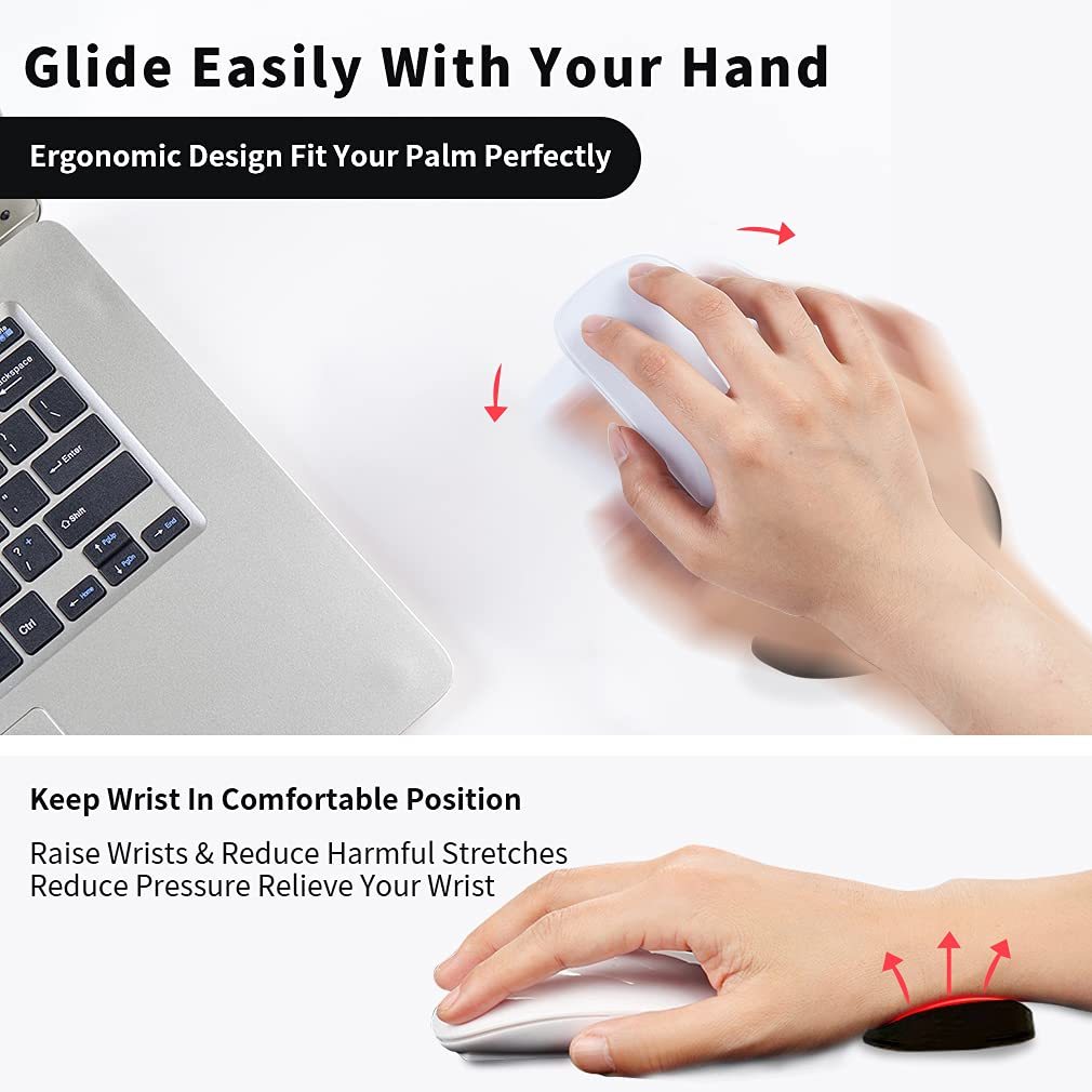 Ergonomic Mouse Wrist Rest Mouse Pads Silicon Gel Non-Slip Streamline Wrist Rest Support