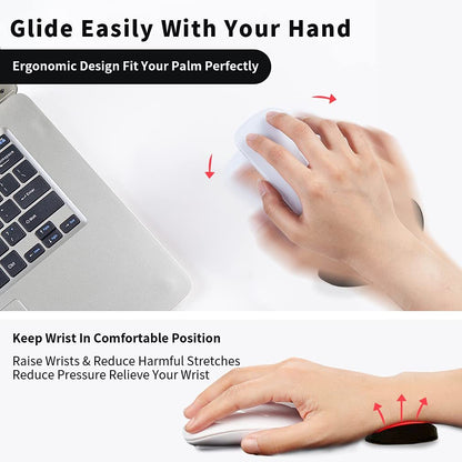 Ergonomic Mouse Wrist Rest Mouse Pads Silicon Gel Non-Slip Streamline Wrist Rest Support