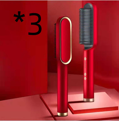 New 2 In 1 Hair Straightener Hot Comb Brush