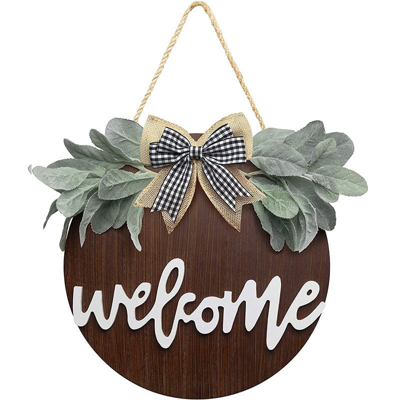 Welcome Wreath Sign For Farmhouse