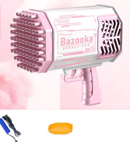 Bubble Gun Rocket 69 Holes Soap Bubbles Machine