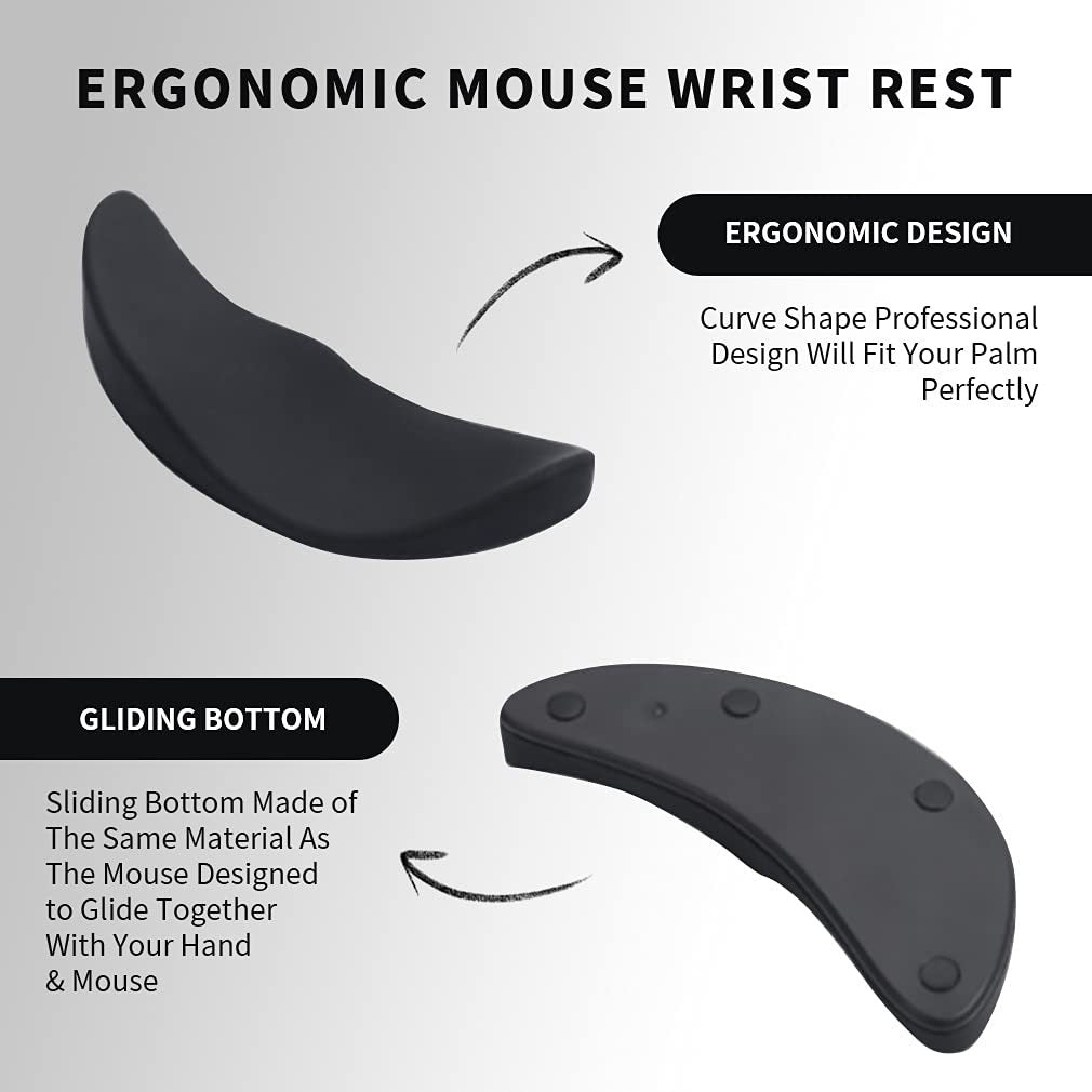 Ergonomic Mouse Wrist Rest Mouse Pads Silicon Gel Non-Slip Streamline Wrist Rest Support