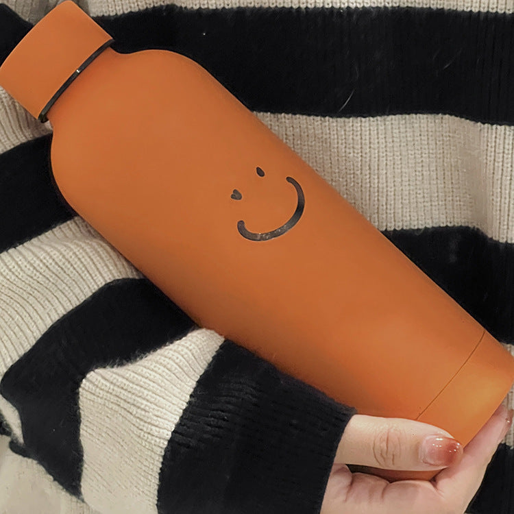 Smile A Narrow Mouthed Bottle Cute Portable Insulation Vacuum Gift Cup