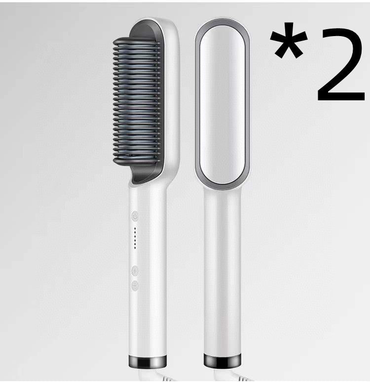 New 2 In 1 Hair Straightener Hot Comb Brush
