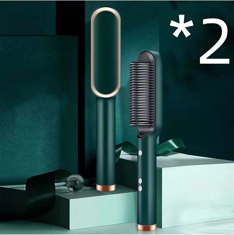 New 2 In 1 Hair Straightener Hot Comb Brush