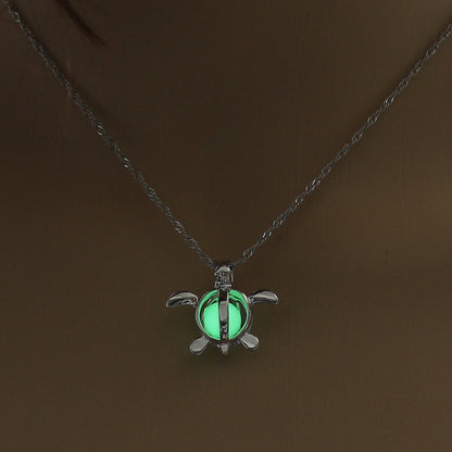 Fashion Moon Natural Glowing Stone Healing Necklace Women Gift Charm Luminous