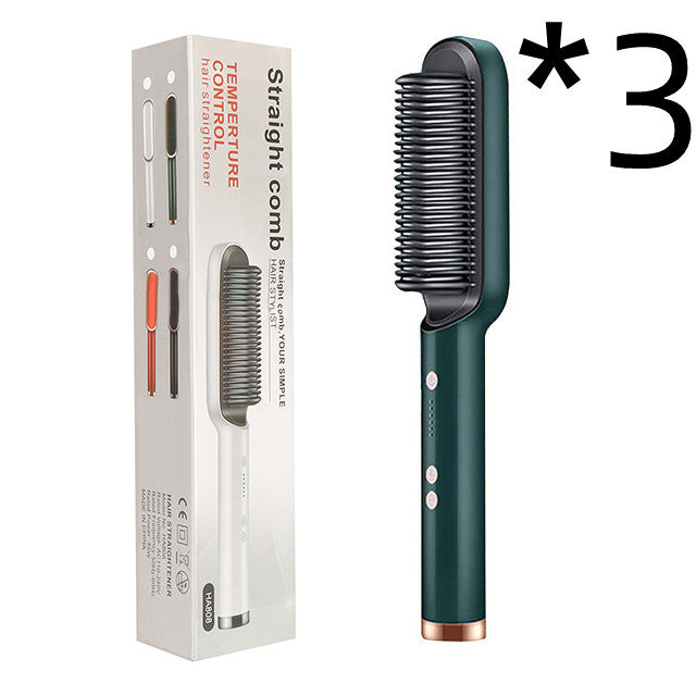 New 2 In 1 Hair Straightener Hot Comb Brush