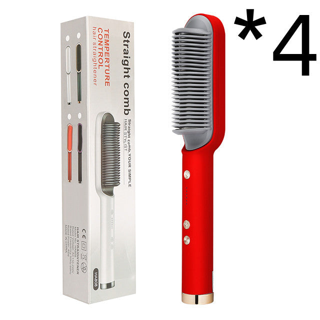 New 2 In 1 Hair Straightener Hot Comb Brush