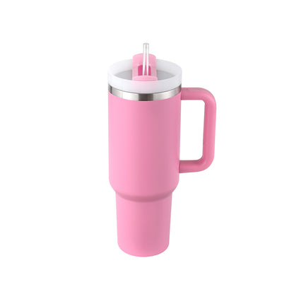 40 Oz Tumbler With Handle Straw Insulated