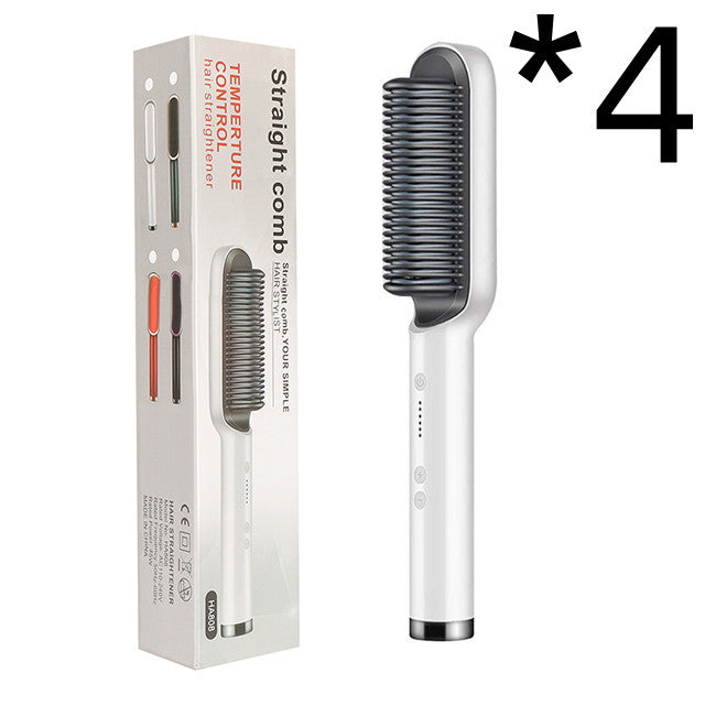 New 2 In 1 Hair Straightener Hot Comb Brush
