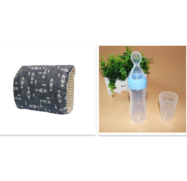 Adjustable Baby Cotton Nursing Arm Pillow With Baby Milk Bottle
