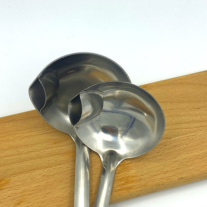 Stainless Steel Grease Strainer Long Handle Household Ladle Oil Filter
