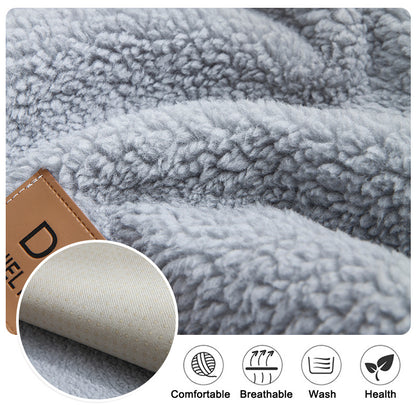 Modern Solid Color Winter Lamb Wool Sofa Towel