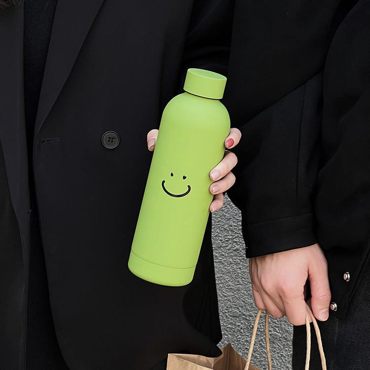 Smile A Narrow Mouthed Bottle Cute Portable Insulation Vacuum Gift Cup