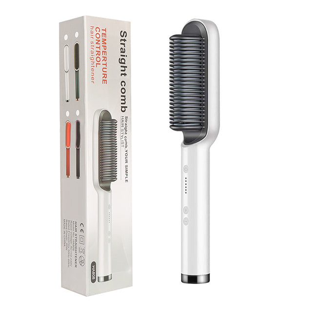 New 2 In 1 Hair Straightener Hot Comb Brush