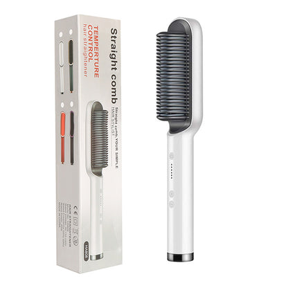 New 2 In 1 Hair Straightener Hot Comb Brush