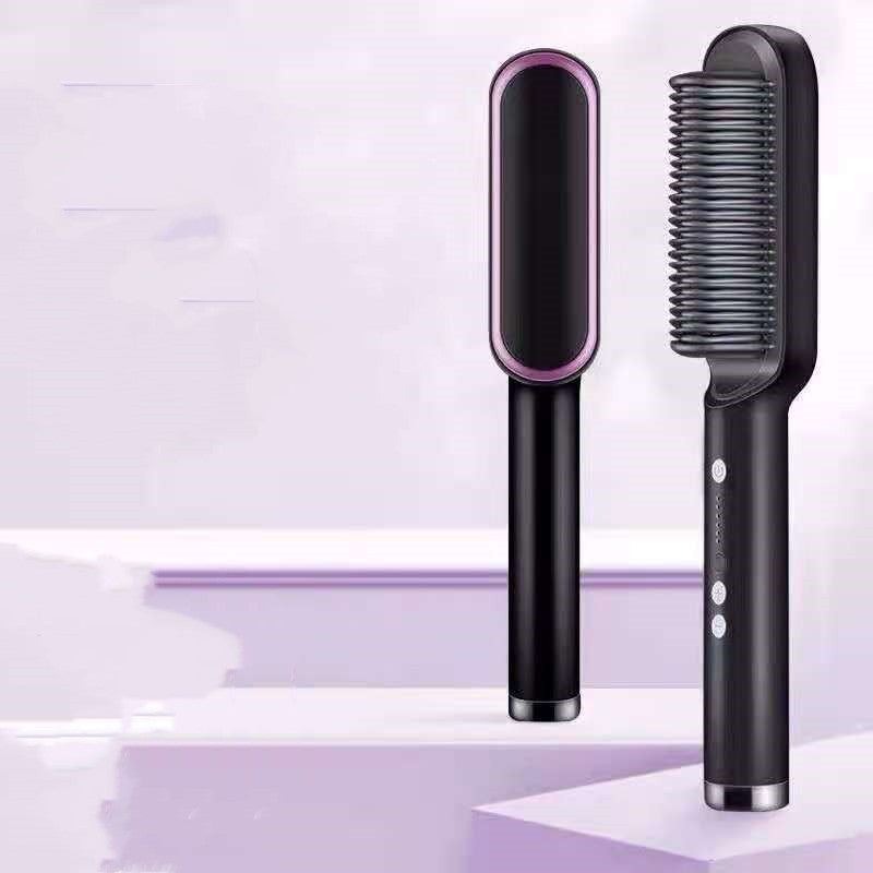 New 2 In 1 Hair Straightener Hot Comb Brush