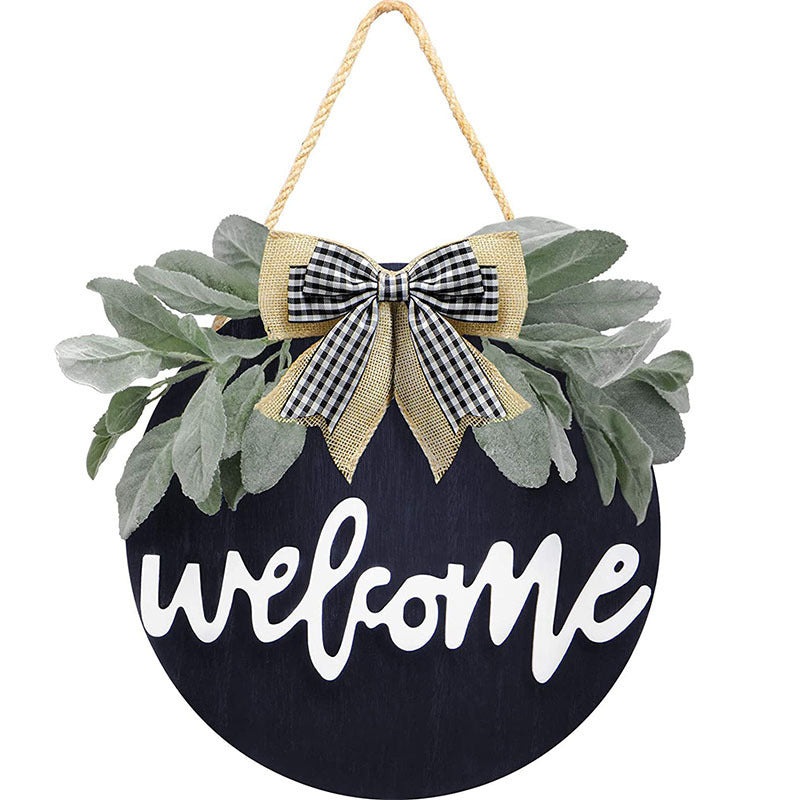 Welcome Wreath Sign For Farmhouse