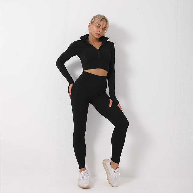 3PCS Yoga Set Seamless Sport Set Women Gym Clothing