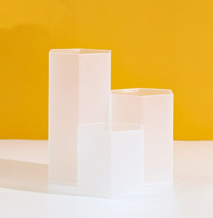 Multifunctional Hexagonal Pen Holder Office Stationery Storage  Box