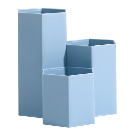 Multifunctional Hexagonal Pen Holder Office Stationery Storage  Box