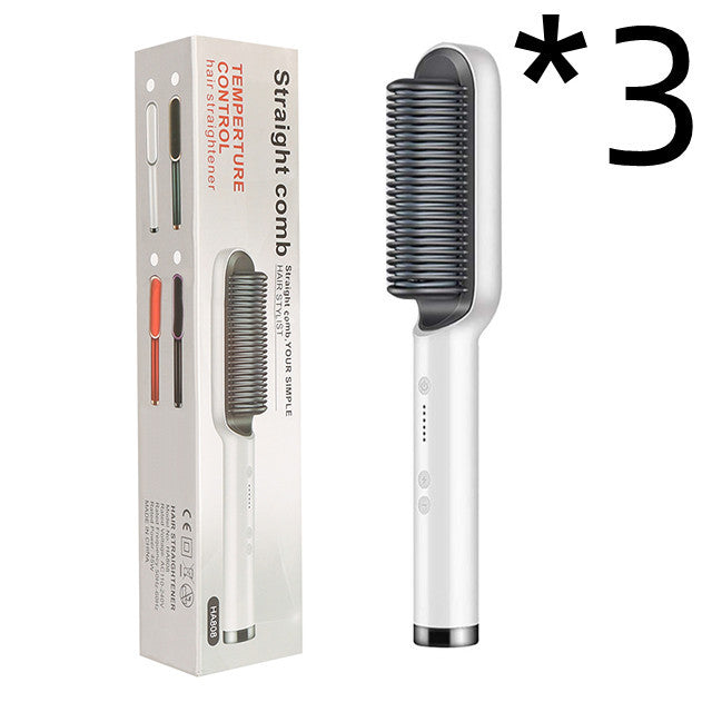 New 2 In 1 Hair Straightener Hot Comb Brush