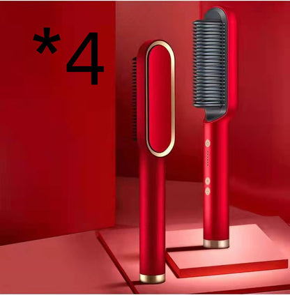 New 2 In 1 Hair Straightener Hot Comb Brush
