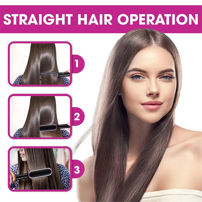 New 2 In 1 Hair Straightener Hot Comb Brush
