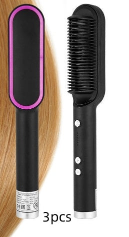 New 2 In 1 Hair Straightener Hot Comb Brush