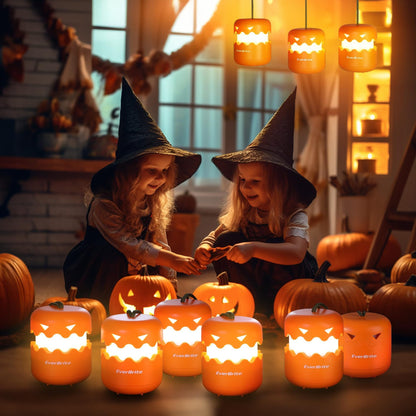 Pumpkin Lantern Foldable With Lanyard Party Decoration LED