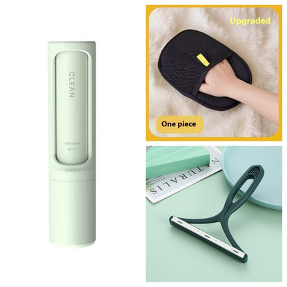 2-1 Reusable Pet Hair Remover Brush Lint Roller Portable Effective Self Cleaning