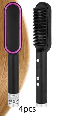 New 2 In 1 Hair Straightener Hot Comb Brush