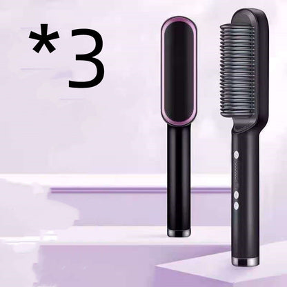 New 2 In 1 Hair Straightener Hot Comb Brush