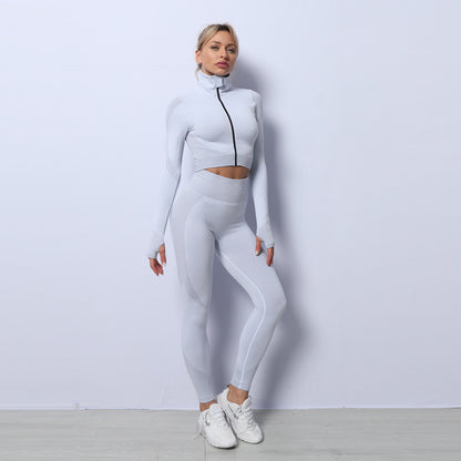 3PCS Yoga Set Seamless Sport Set Women Gym Clothing