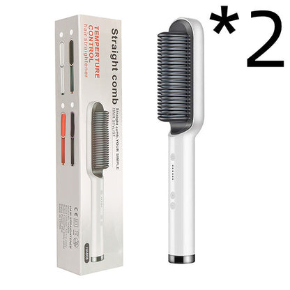 New 2 In 1 Hair Straightener Hot Comb Brush