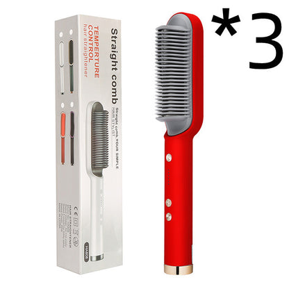 New 2 In 1 Hair Straightener Hot Comb Brush